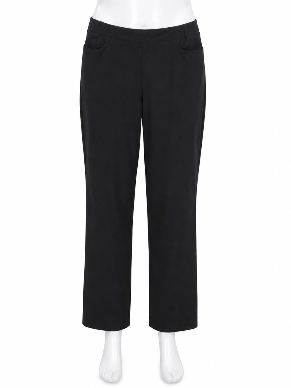 Lady Hagen Pants Womens Sz 8 Black Pull On Ankle Golf Stretch